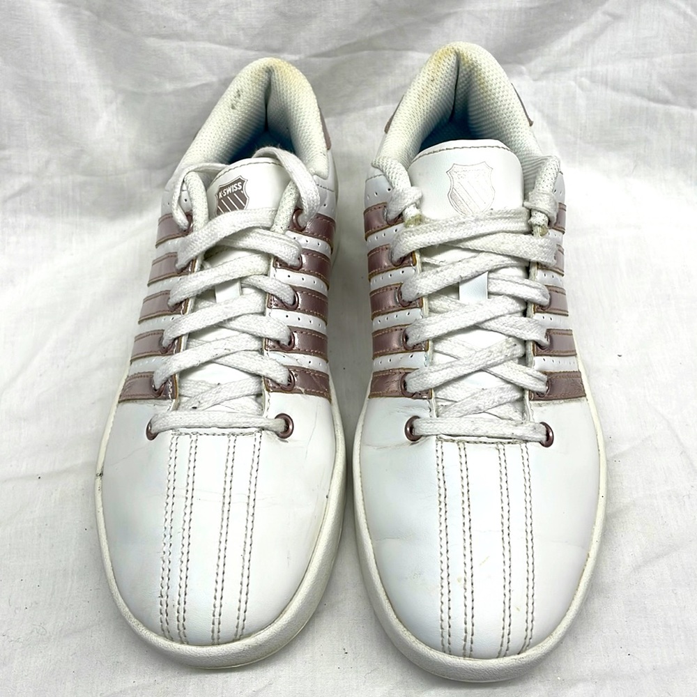 Kswiss low top faux leather sneakers ladies sz 8